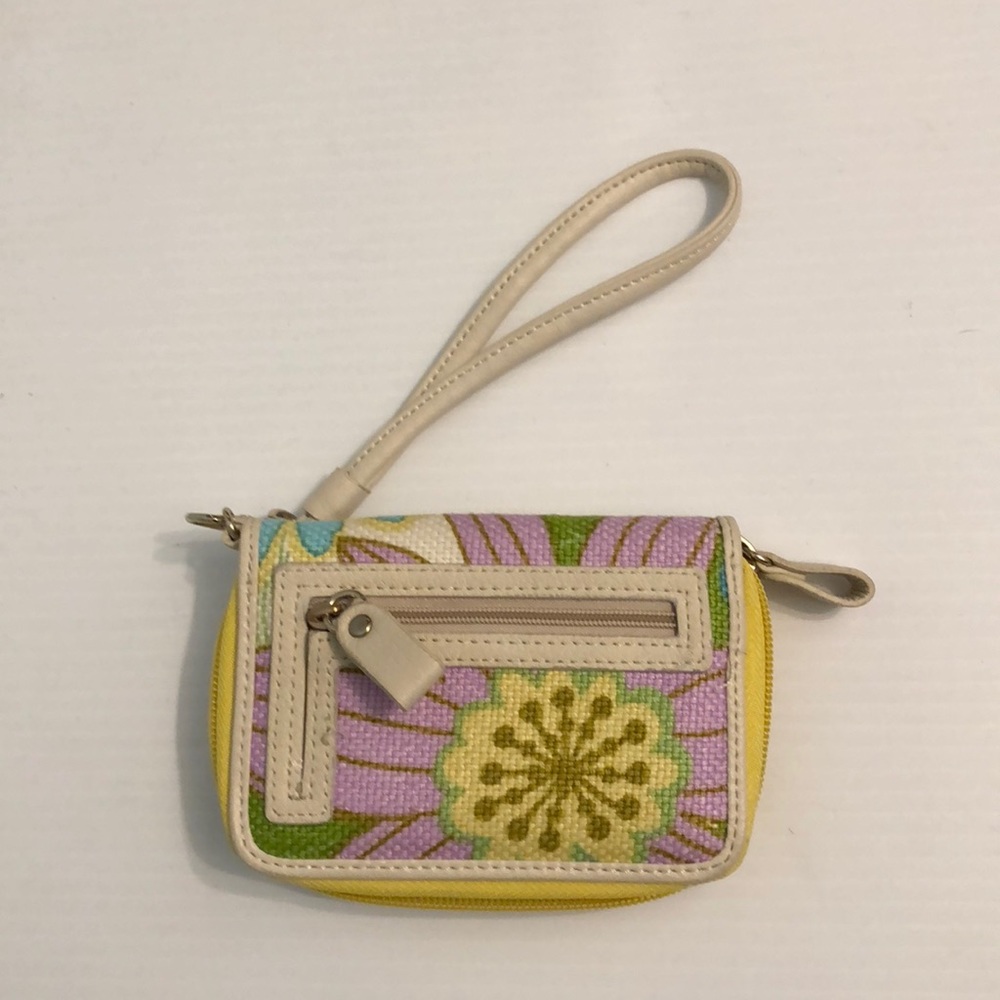 Gently used Spartina 449 wristlet yellow and tan